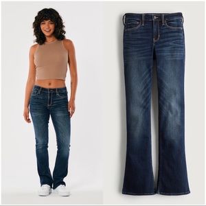 Hollister MID-RISE DARK WASH BOOT JEANS Size 15R